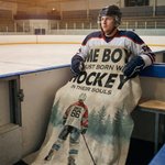 Couverture douce personnalisée avec nom et numéro de joueur de hockey Anniversaire Utilisation quotidienne Cadeau de jour de match pour les fans de hockey Athlètes