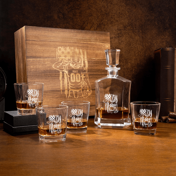 Personalized Football Theme Whiskey Decanter with Engraved Name Birthday Anniversary Gift for Men Football Players