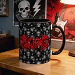 Personalised Punk Metal Rock Design 11 oz 15 oz Ceramic Mug with Name Daily Use Birthday Gift for Punk Rock Lovers