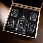 Personalized Cartoon Character Whiskey Decanter with Name and Year Father's Day Retirement Gift for Fathers Bartenders