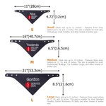 Personalised Star of Life Adjustable Buttons ESA Emotional Support Dog Cat Bandana with Embroidered Name Identification Birthday Gift for Pet Lover