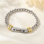 Personalised Delicate Heart Wings Bracelet with Name Meaningful Birthday Festival Gift for Kids Mom Grandma