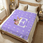 Couverture de Pâques personnalisée avec Nom et Initiales Cadeau de Douche de Pâques pour Enfants Nouveau-nés