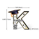 Personalisierte Graduation Cap 3D gedruckt Brief Name Zeichen mit Jahr Party Schreibtisch Dekor Graduierung Anerkennung Geschenk für Absolventen Klassenkameraden