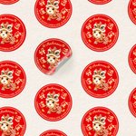 Etichette adesive impermeabili personalizzate di Cavallo in stile cinese con nome Decorazione regalo di cancelleria Regalo per il Capodanno lunare per i bambini e gli amici