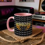 Personalised Punk Metal Rock Design 11 oz 15 oz Ceramic Mug with Name Daily Use Birthday Gift for Punk Rock Lovers