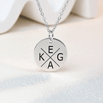 Personalised Round Initial Necklace Dainty Jewellery Mother's Day Birthday Gift for Mom Woman
