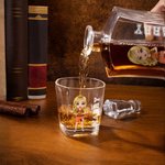 Personalised Ball Cartoon Character Whiskey Decanter with Name and Number Birthday Game Day Gift for Sport Lovers