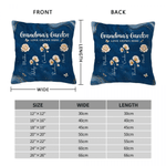 Personalized Birth Flower Soft Throw Pillow Cover with Name Home Decor Mother's Day Birthday Gift for Mom Grandma