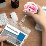 Personalized Birth Flower Acrylic Badge Reel with Name Appreciation Nurse Week Valentine's Day Gift for Doctor Nurse Medical Staff