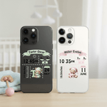 Personalized Cute Bear Pattern Initial Phone Case for iPhone with Name Birthday Gift for Newborns New Parents