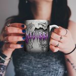 Personalised Punk Metal Rock Design 11 oz 15 oz Ceramic Mug with Name Daily Use Birthday Gift for Punk Rock Lovers