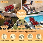 Toalla de playa de gran tamaño, de secado rápido, con nombre, personalizada, con diseño de metal pesado, esencial para viajes, para fiestas en la playa, regalo de cumpleaños para los amantes del punk 