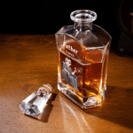 Personalized Cartoon Character Whiskey Decanter with Name and Year Father's Day Retirement Gift for Fathers Bartenders