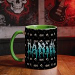 Personalised Punk Metal Rock Design 11 oz 15 oz Ceramic Mug with Name Daily Use Birthday Gift for Punk Rock Lovers