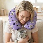 Oreiller de cou personnalisé en forme d'arête de poisson avec photo Cadeau d'anniversaire pour les amoureux des animaux de compagnie Cadeau d'anniversaire pour les employés de bureau