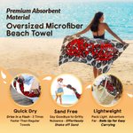 Toalla de playa de gran tamaño, de secado rápido, con nombre, personalizada, con diseño de metal pesado, esencial para viajes, para fiestas en la playa, regalo de cumpleaños para los amantes del punk 