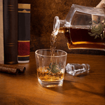 Personalised Golden Crown Shield Initial Hexagonal Decanter with Name Birthday Anniversary Gift for Men