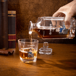 Personalized Cartoon Character Whiskey Decanter with Name Retirement Birthday Gift for Men Whiskey Lovers