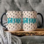 Personalised Punk Metal Rock Design 11 oz 15 oz Ceramic Mug with Name Daily Use Birthday Gift for Punk Rock Lovers
