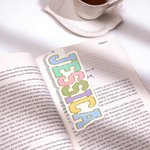 Personalised Plush Texture Colourful Name Magnetic Bookmark Clips Back to School Birthday Gift for Book Lovers Students
