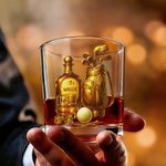 Henkilökohtainen Gold Golf Equipment Whiskey Decanter lasit lasit Coaster Set nimi Golf Club Syntymäpäivälahja Golf Lovers Whiskey Drinkersille