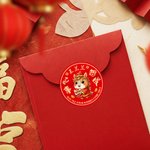 Etichette adesive impermeabili personalizzate di Cavallo in stile cinese con nome Decorazione regalo di cancelleria Regalo per il Capodanno lunare per i bambini e gli amici