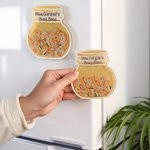 Personalisierte Biene Honigglas Shaker Magnet mit Namen zurück zu Schule Lehrer Anerkennung Woche Geschenk für Lehrer