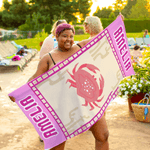 Personalized Ocean Creature Quick Dry Oversized Microfiber Beach Towel with Name Travel Essentials Beach Party Birthday Gift for Friends