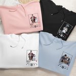 Personalisierte gestickte Musik-Player Foto Design weiches T-Shirt Sweatshirt Hoodie mit Song und Sänger Name Geburtstag Geschenk für Familie Freunde