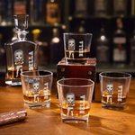 Personalised Ball Cartoon Character Whiskey Decanter with Name and Number Birthday Game Day Gift for Sport Lovers