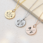 Personalised Round Initial Necklace Dainty Jewellery Mother's Day Birthday Gift for Mom Woman