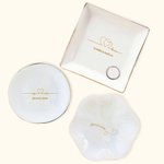 Personalised Ceramic Ring Plate Jewellery Dish with Gold Rim And Names Valentine's Engagement Wedding Gift for Couple