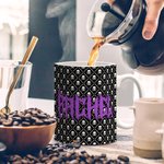 Personalised Punk Metal Rock Design 11 oz 15 oz Ceramic Mug with Name Daily Use Birthday Gift for Punk Rock Lovers