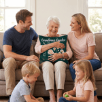 Personalized Birth Flower Soft Throw Pillow Cover with Name Home Decor Mother's Day Birthday Gift for Mom Grandma