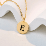 Personalised Round Initial Necklace Dainty Jewellery Mother's Day Birthday Gift for Mom Woman