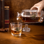 Personalized Retro Badge Initial Whiskey Decanter with Name Father's Day Birthday Gift for Fathers Liquor Lovers