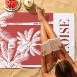 Personalised Fresh Palm Tree Oversized Quick Dry Beach Towel with Name Travel Essential Beach Party Birthday Gift for Women Girls