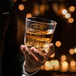 Personalized Vintage Golden Badge Whiskey Decanter with Name and Year Father's Day Birthday Gift for Men Whiskey Lovers