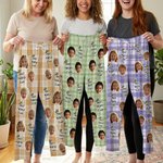 Personalizado Multicolor Mejor Corona 1-4 Cara Fotos Pantalones de pijama suave con el apodo Día de la Madre Día del Padre Cumpleaños Regalo para Mamá Papá Familia