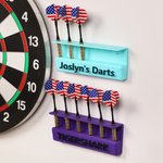 Gepersonaliseerde moderne stijl naam Multicolor PLA 6 Dart houder muur gemonteerde Display Stand Dart Club Verjaardagscadeau voor Darts fans liefhebbers