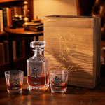 Personalized Retro Cowboy Boots Whiskey Decanter with Name Anniversary Birthday Gift for Men Bartenders Whiskey Lovers