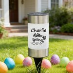 Personalized Cartoon Bunny Solar Garden Light with Name and Blessing Message Garden Decoration Easter Gift for Kids Family