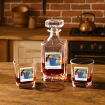 Decantador de whisky personalizado con foto y texto Cumpleaños Aniversario Día del Padre Regalo para hombres Amigos