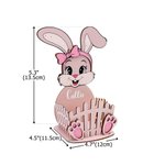 Personalized Cute Easter Bunny Wooden Egg Holder Standing with Name Easter Home Decoration Gift for Boys Girls