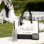 Personalized Name Date Design Ornament Tote Bag Jewelry Box Glass Cup Gift Set Bridal Party Wedding Engagement Gift for Bride Bridesmaid