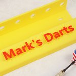 Gepersonaliseerde moderne stijl naam Multicolor PLA 6 Dart houder muur gemonteerde Display Stand Dart Club Verjaardagscadeau voor Darts fans liefhebbers