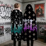 Couverture à capuche personnalisée avec nom pour un usage quotidien Cadeau d'anniversaire pour les amis, les adolescents et les amateurs de punk