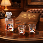 Decantador de whisky personalizado con foto y texto Cumpleaños Aniversario Día del Padre Regalo para hombres Amigos