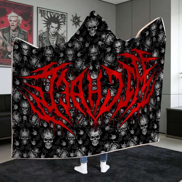 Couverture à capuche personnalisée avec nom pour un usage quotidien Cadeau d'anniversaire pour les amis, les adolescents et les amateurs de punk